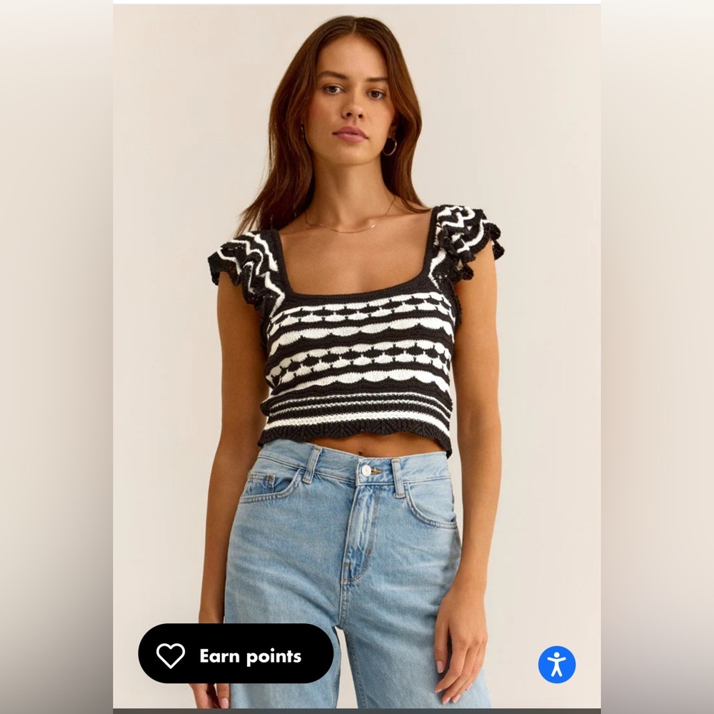 Z SUPPLY CROCHET CROPPED SHIRT